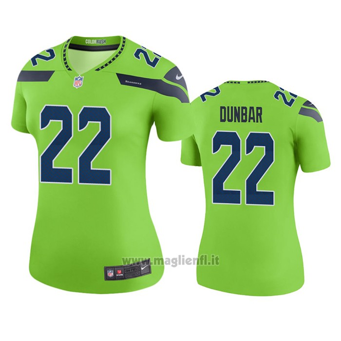Maglia NFL Legend Donna Seattle Seahawks Quinton Dunbar Verde Color Rush